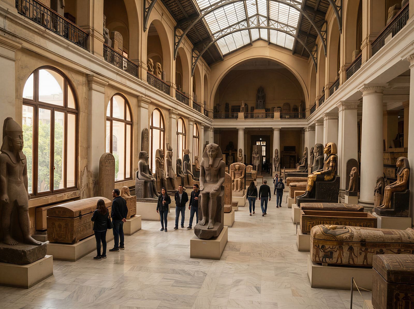 Cairo by Flight: Grand Egyptian Museum, Pyramids & Sphinx